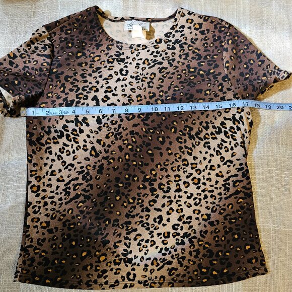 y2k Mobwife McBling Safaricore Indie Sleeze Sporty Cheetah Print Babydoll Tee - Picture 8 of 9